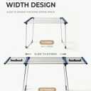 JS HANGER 90FT Extendable Clothes Drying Rack, Expands from 44" to 78", Space-Saving Laundry Rack for Indoor & Outdoor Use, Heavy Duty Folding Rack for Clothes, Towels & Delicates