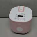 GreenLife Digital Rice Cooker, 2-Cups Uncooked/4-Cups Cooked, Removable Nonstick Ceramic PFAS-Free Pot, One-Touch Presets, Oats, Quinoa, Brown Rice, Auto Keep Warm, Fuzzy Logic Tech, 1.5QT, Pink