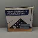 Premium Flag Display Case for Burial Flag - Military Shadow Box for 5x9.7 Veteran Burial Flag, Solid Wood Wall Mounted Flag Holder with Transparent Glass Front - Memory Box for Veteran Funeral Flags