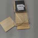 12 Pack Unfinished Wooden Coasters, Blank Wood Crafts Squares for DIY with Non-Slip Foam Dots (3.8 in)