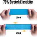 Kinesiology Tape Pro Athletic Sports (3 Rolls,60 Precut Strips) Waterproof Breathable Latex Free Tape for Ankle Wrists Knees Elastic Running Tennis Swimming Football Sports Activities Tapes (Mix)