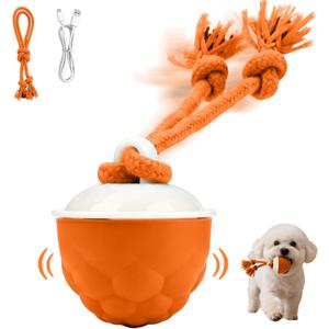 Interactive Dog Toys,2026 Upgraded Motion Activated Automatic Rolling Ball Toys for Small/Medium/Large Dogs Balls,Interactive Dog Ball for Boredom to Keep Them Busy,With USB Rechargeable (Orange)