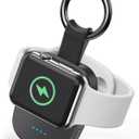Portable Wireless Charger for iWatch, Compact Magnetic 1200mAh Power Bank Keychain Style, Apple Watch Accessories Compatible for All Apple Watch Series