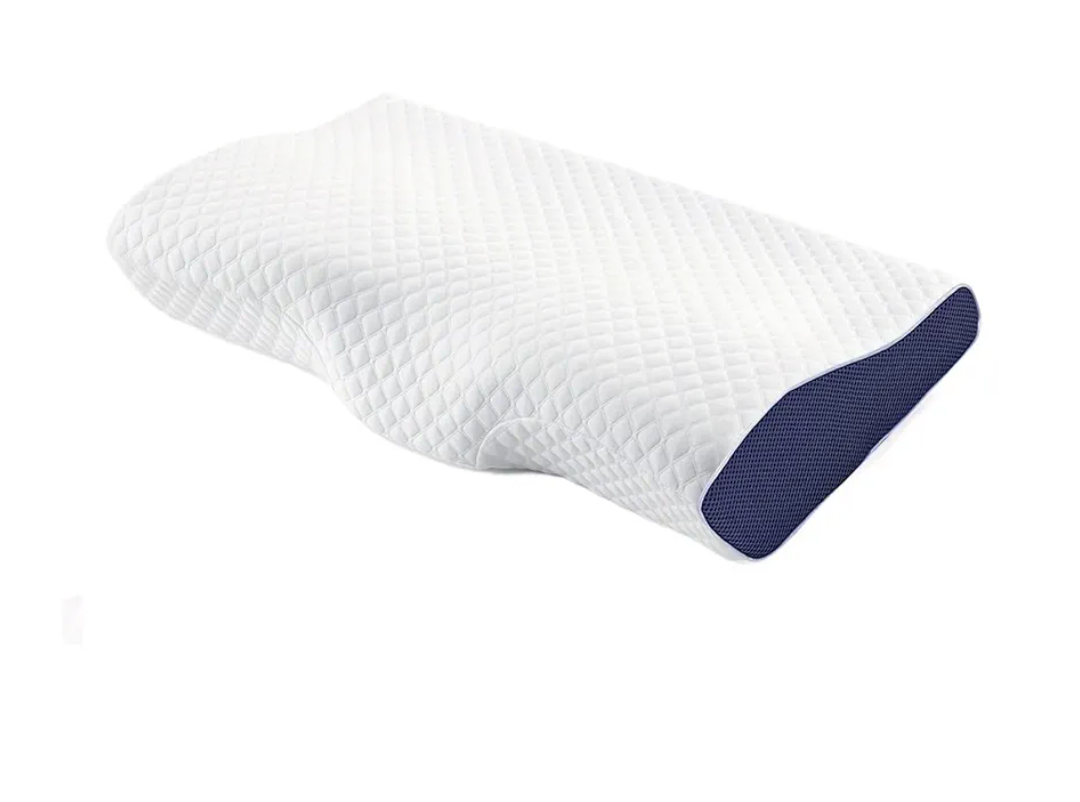 1pc Memory Foam Pillow Neck Pillows(Blue) one size