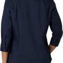 Riders by Lee Indigo Women's Bella Easy Care Quarter Sleeve Woven Shirt (Blue, M)