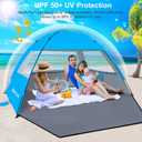 Gorich Beach Tent Sun Shelter for 4 with UPF 50 UV Protection, Lightweight & Easy Setup Beach Shade Canopy, Portable Beach Shade Tent Beach Cabana