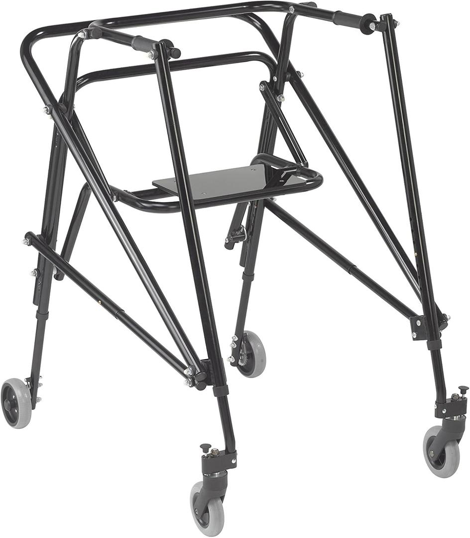 Inspired by Drive Nimbo 2G Lightweight Posterior Walker with Seat, Emperor Black, Extra Large