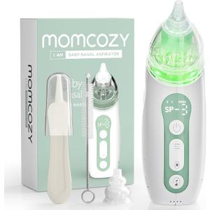 Momcozy Baby Nasal Aspirator, 3 Suction Levels Electric Nasal Aspirator for Baby, Portable Baby Nose Aspirator with Light Soothing and Music