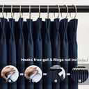 KEQIAOSUOCAI Navy Blackout Curtains 72 Wide x 90 inch Long 2 Panels - Thermal Insulated Room Divider Curtains for Bedroom/Living Room/Patio, Wide Width Pinch Pleated Curtain Panel with Hooks