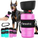 Lesotc Dog Water Bottle, Portable Water Dispenser with Bowl, Leak Proof Pet Travel Water Bottle Puppy Essentials Doggie Stuff Accessories for Outdoor Walking, Hiking, Camping, Size: 28 Ounces