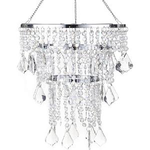 Acrylic Chandeliers Lampshade - Mini Beaded Light Fixture - Crystal Pendant Ceiling Light Shade for Wedding/Bedroom/Hallway/Bathroom (Silver)