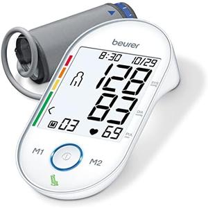 Beurer BM55 Blood Pressure Machine – XL Backlit Display, Arrhythmia Alarm, Portable Storage Kit, 2 Users, Automatic Blood Pressure Cuff, Resting Indicator – Blood Pressure Monitor Batteries Included