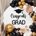 Epakh 2025 Gradution Party Decal Sign for Backdrop Letters Peel and Stick Gradution Sticker for Balloon Arch Decorations Party Sign Wall Decor(Black)