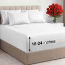 Extra Deep Cal King Sheet Set - 6 Piece Breathable & Cooling Sheets - Hotel Luxury Bed Sheets Set - Easy & Secure Fit - Soft, Wrinkle Free & Comfy Sheets Set - White Sheet Set with Extra Deep Pockets