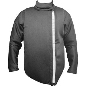 LEONARK Black 350N Light Hema Sparring Jacket Double Fastening Overlays for HEMA Longsword Rapier Sabre Armoury (Black), S