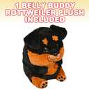 ArtCreativity Belly Buddy Rottweiler, 9 Inch Plush Stuffed Dog, Super Soft and Cuddly Toy, Cute Nursery Dcor, Best Gift for Baby Shower, Boys and Girls Ages 3+