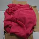 DUOBAO Elegant 20ft Hot Pink Chiffon Wedding Curtains - 6 Panels Sheer Drapes for Stage, Tent, and Photo Backdrops