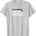 Vintage Dallas Texas City Strong Dallas TX Blue Stripes Star T-Shirt 2XL