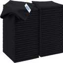 HOMEXCEL Black Microfiber Cleaning Cloth, 50 Pack Cleaning Towels for Kitchen, Lint Free, Scratch-Free, Highly Absorbent, and Reusable Cleaning Rags for House, Window and Glass, Cars, 11.5 X11.5 inch