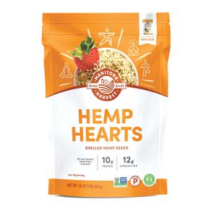 2 x Manitoba Harvest, Hemp Hearts, 16 Ounce 10 g Plant Protein and 12 g Omegas 3 and 6 per 30 g Serving - Easy to Digest with 9 Amino Acids, Gluten-Free, Non-GMO, BBD: 2028/05/12