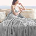 Bedsure Grey Throw Blankets for Couch - Super Soft Blanket for Bed, Cozy Fleece Throw for Girls Women, Warm Cute Small Gift for Spring, 50x60 Inches