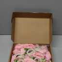 Yunsailing 24 Pcs Flower Napkin Rings Peony Floral Handmade Napkin Holder Rings Handicraft Holder for Table Decorations Wedding Holiday Banquet Luncheons Birthday Party Picnics Supplies (Pink)