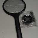 YISSVIC Electric Fly Swatter 4000V Bug Zapper Racket Dual Modes Mosquito Killer with Purple Mosquito Light Rechargeable for Indoor Home Office Backyard Patio Camping, Black, 1 Pack