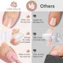 UNA GELLA Toe Nail Tips Full Cover, 216 Pcs Square Round Toe Nail Press Ons Clear Pre-shape Gel Toe Nail Tips Double Matte Acrylic Fake Toenails Extensions DIY Home Nail Salon for Women, 15 Sizes