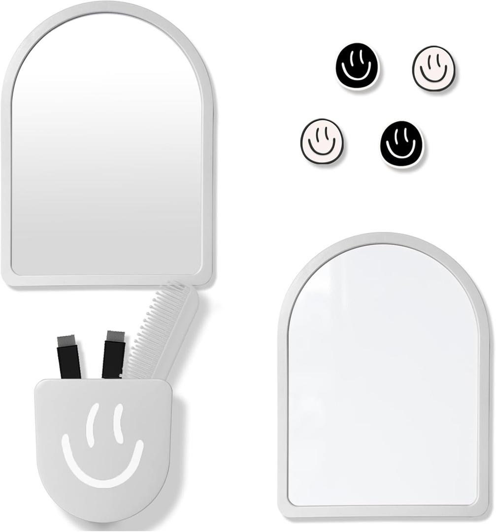 KEYDUACU 10 pcs - Locker Accessories, Locker Decorations Including Mirrors, whiteboards, Magnets and organizing Supplies. Ideal for Back-to-School Essentials and The Office (10 Pcs-Light Gray)