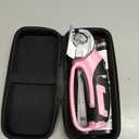 4V Cordless Electric Scissors, Rechargeable Box Cutter & Cardboard Cutter with LED Light, Rotary Cutter for Fabric, Leather, Carpet, Plastic, Crafting, Sewing with Storage Box -Pink