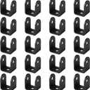 GBGS 20 Pcs Black 1-1/4" U Bracket for Panel,1/8" Thick,Powder Coating