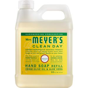 Mrs. Meyer's Clean Day Liquid Hand Soap Refill, Honeysuckle, 33 Oz