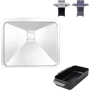 G325-5701-W1 Grease Tray with Catch Pan Replacement for Charbroil Performance 2-Burner Grills 463630021, 463660421, 463630422, 463660021, 463655021 - Drip Pan for Charbroil Grill Replacement Parts
