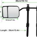 CICMOD Towing Mirrors Universal Clip-on Mirror Extenders for Towing Cars Trailer Truck Boat - Pack of 2