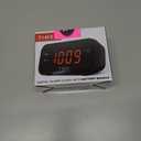 Timex Alarm Clock with Large Display, Digital Alarm Clock for Bedroom Includes 120V Universal Power Adapter (T121B - Black)