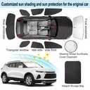 TINGLU Window Shades for Chevrolet/Chevy Blazer 2019-2024 Accessories Side Full Windows Rear Triangular Windshield Sun Shade Sun UV Rays & Privacy Protection for Camping,Napping,and Relaxing 8PCS