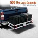 Aluminum Hitch Cargo Carrier, 49.21" x 22.36" x 7.09" Trailer Hitch Cargo Carrier Hitchs Mount Cargos Hitchs Carriers Basket, 500lbs Capacity, Fit 2" Receiver for Suvs Trucks Vans Pickups Camping