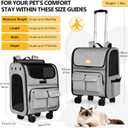 MGB Pet Carrier with Wheels, Rolling Cat Carrier Gray (Not for Airline)