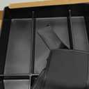 TACOBRO Center Console Tray Compatible with Ford F150 2021 2022 2023 Accessories, F-150 (40/Console/40 Front-Seats ONLY) Armres Insert Tray, NOT FIT 2024-2025, Black Trim