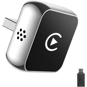 Wireless CarPlay Adapter for Apple iPhone Android2025 Upgraded 2-in-1 Mini USB Design, Fast and Stable Connection Wireless Carplay Adapter for iOS 10+, Android 11+ Version