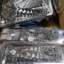 Nilight Headlight Assembly 1999 2000 2001 2002 2003 2004 F250 F350 F450 F550 Super Duty,Headlights Assembly Replacement,Chrome Housing Clear Corner Clear Lens,4 Pack