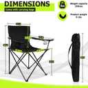 Joyfair Portable Camping Chair, Outdoor Lawn Folding Chairs for Adults, Heavy Duty Large Foldable Chairs for Beach, Fishing, Tailgating and More Outdoor Sport, Carry Bag & Cup Holder