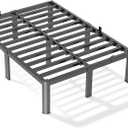 Metal Bed Frame Queen Size 14 Inch with Round Corner No Box Spring Needed
Heavy Duty 3500 lbs Metal Platform Bed Frame Under Bed Space, Noise‑Free, Anti‑Slip, Tool‑Free Assembly, Black