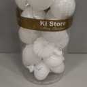 KI Store White Christmas Ball Ornaments, 34pcs 2.36-Inch, With Hooks for Tree, Wreath, Garland Decor - Holiday Decorations Included (White)