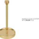 Ivilon Countertop Paper Towel Holder - Modern Bell End Minimalist Design - Color Gold Polished
