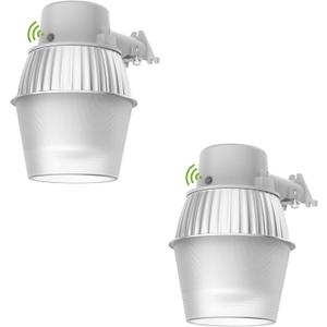 250W Equivalent Barn Light with 29W LED bulb Outdoor Dusk to Dawn Area and Flood Light with Photocell UL Listed LED Security Light for barn Garage Yard Warehouse 4000K 3300LM 120Vac Gray 2 Pack