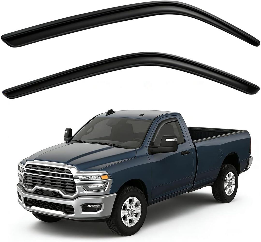 Rain Guards Compatible with 2009-2026 Ram 1500/2500/3500 Standard Cab