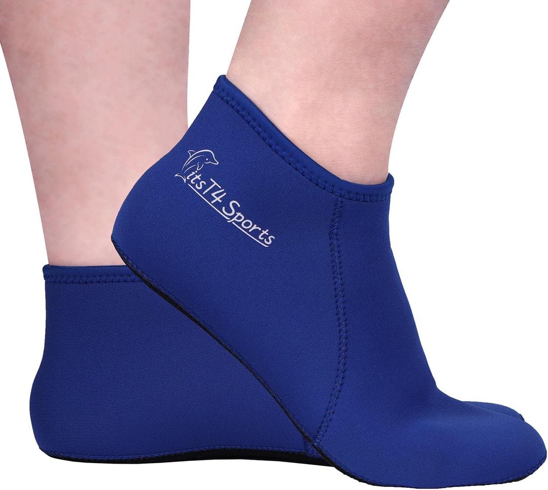 FitsT4 Sports Neoprene Water Socks 3mm Snorkel Fin Anti-Slip Sock Swim Men Women Dive Wetsuit Booties (Medium, Blue)