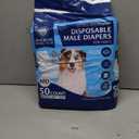 American Kennel Club Male Dog Wrap, Disposable Diapers with Wetness Indicator, Medium, 50 Count