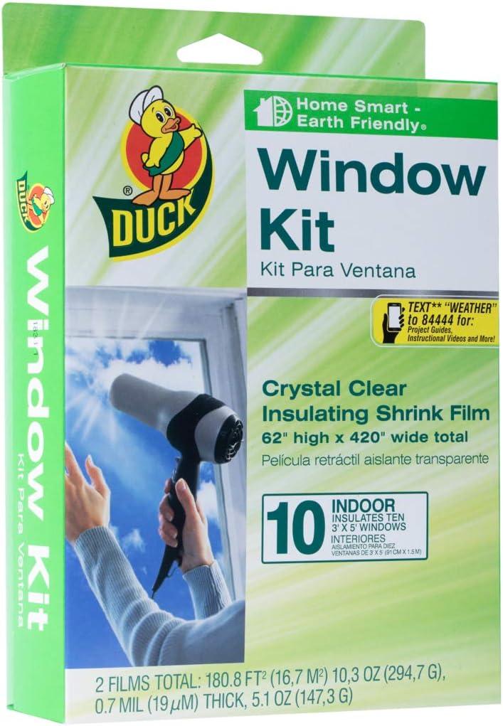 Duck Brand Indoor 10-Window Shrink Film Insulator Kit, 62-Inch x 420-Inch, 286216